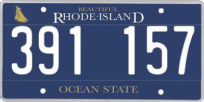 RI license plate 391157