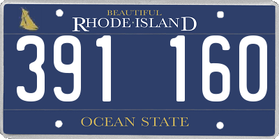 RI license plate 391160
