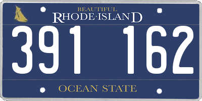 RI license plate 391162