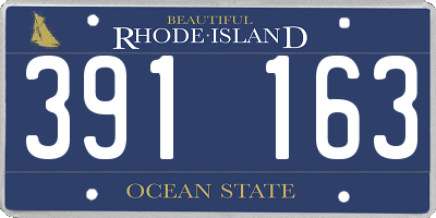 RI license plate 391163