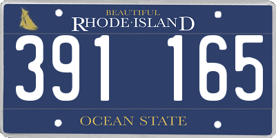 RI license plate 391165