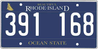 RI license plate 391168