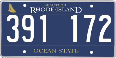 RI license plate 391172
