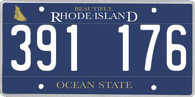 RI license plate 391176