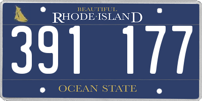 RI license plate 391177