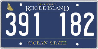 RI license plate 391182