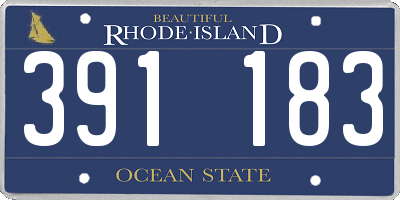 RI license plate 391183