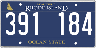 RI license plate 391184
