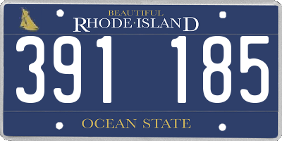 RI license plate 391185