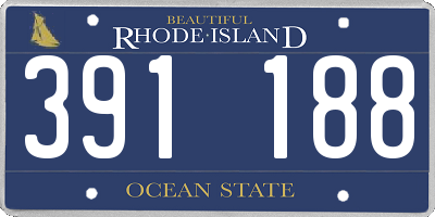 RI license plate 391188