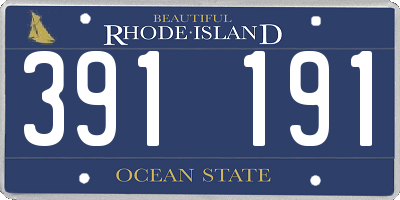 RI license plate 391191