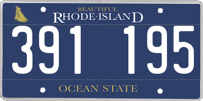 RI license plate 391195
