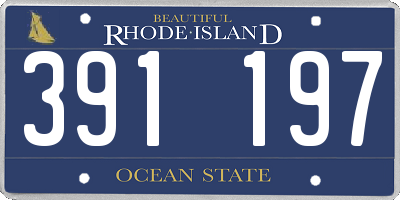 RI license plate 391197