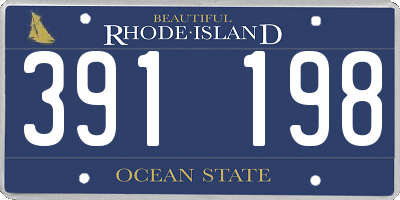 RI license plate 391198