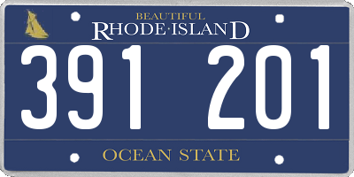 RI license plate 391201
