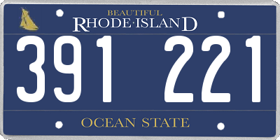 RI license plate 391221