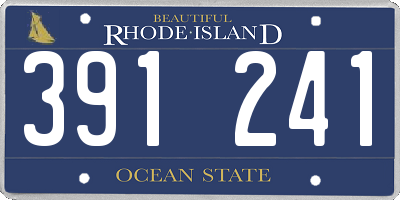 RI license plate 391241