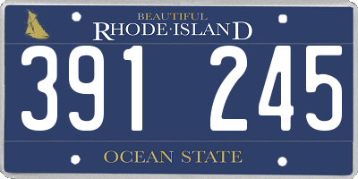 RI license plate 391245