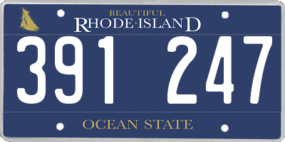 RI license plate 391247