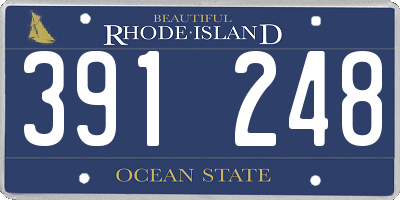 RI license plate 391248