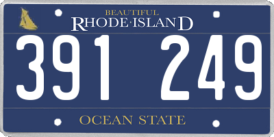 RI license plate 391249