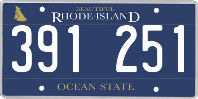 RI license plate 391251