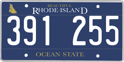RI license plate 391255