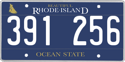 RI license plate 391256