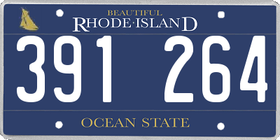 RI license plate 391264