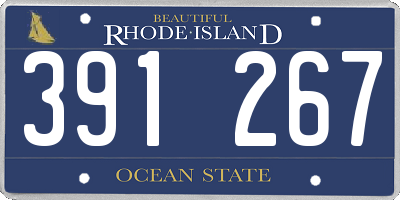 RI license plate 391267