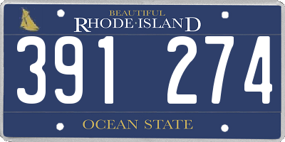 RI license plate 391274