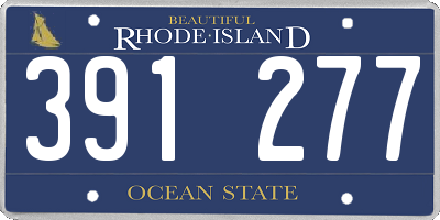 RI license plate 391277