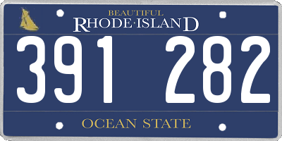 RI license plate 391282