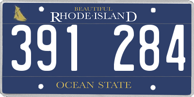 RI license plate 391284