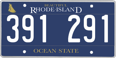 RI license plate 391291
