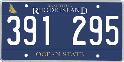 RI license plate 391295