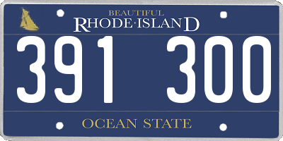 RI license plate 391300