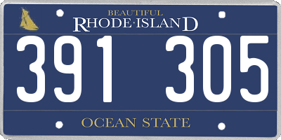 RI license plate 391305