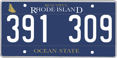 RI license plate 391309