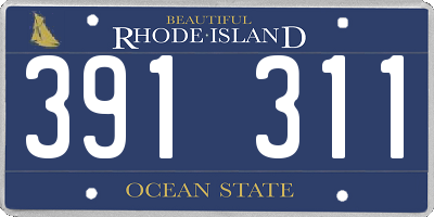 RI license plate 391311