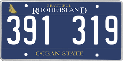 RI license plate 391319