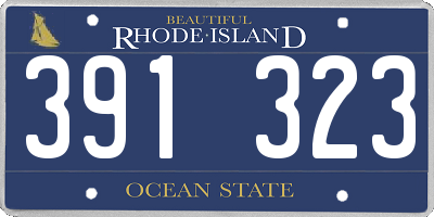 RI license plate 391323