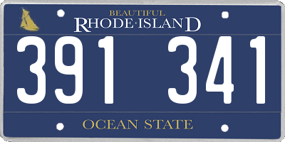 RI license plate 391341