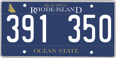 RI license plate 391350