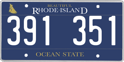 RI license plate 391351
