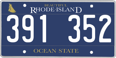 RI license plate 391352