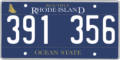 RI license plate 391356