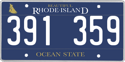 RI license plate 391359