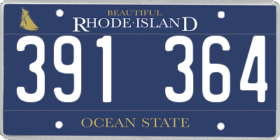 RI license plate 391364