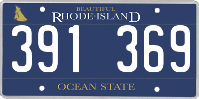 RI license plate 391369